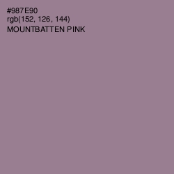 #987E90 - Mountbatten Pink Color Image